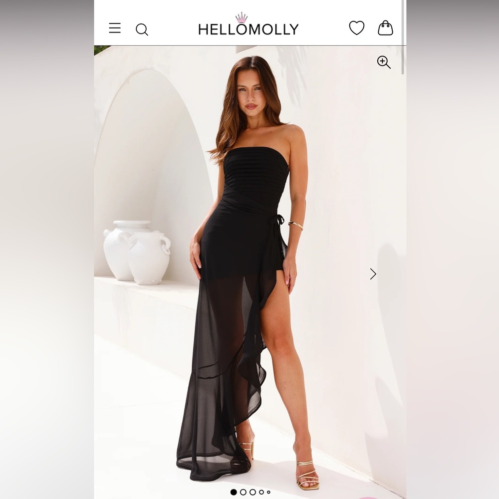 Hello Molly Black Strapless Dress!